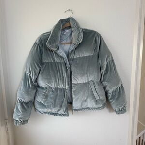 Women's Baby Blue Puffer Jacket